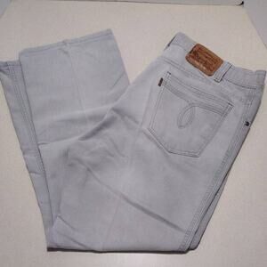 Levi’s Vintage 478 Grey Denim Cotton Poly Blend Jeans Copper Tab Cropped 38 x 32
